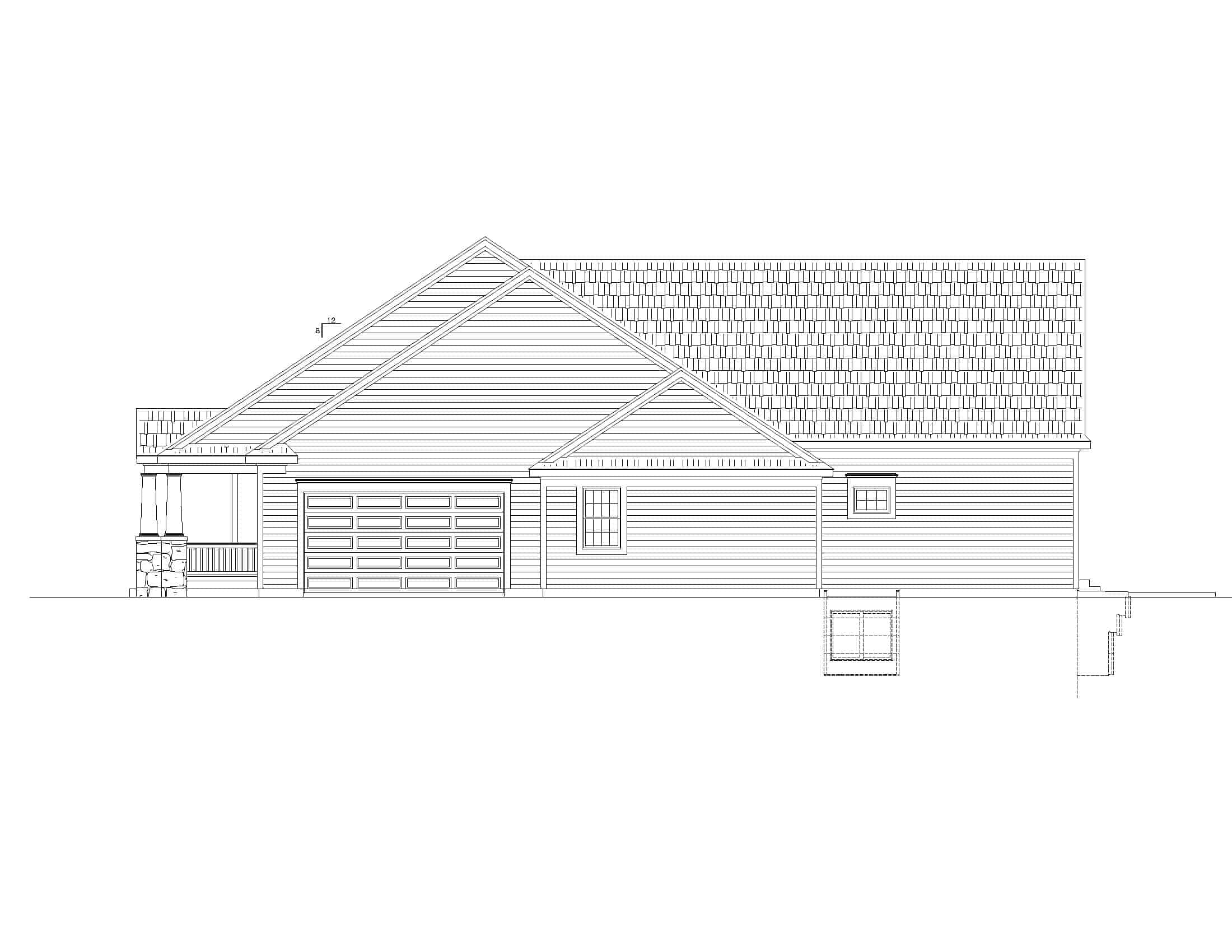 Home Plan Right Elevation of this 2-Bedroom,2166 Sq Ft Plan -120-2620