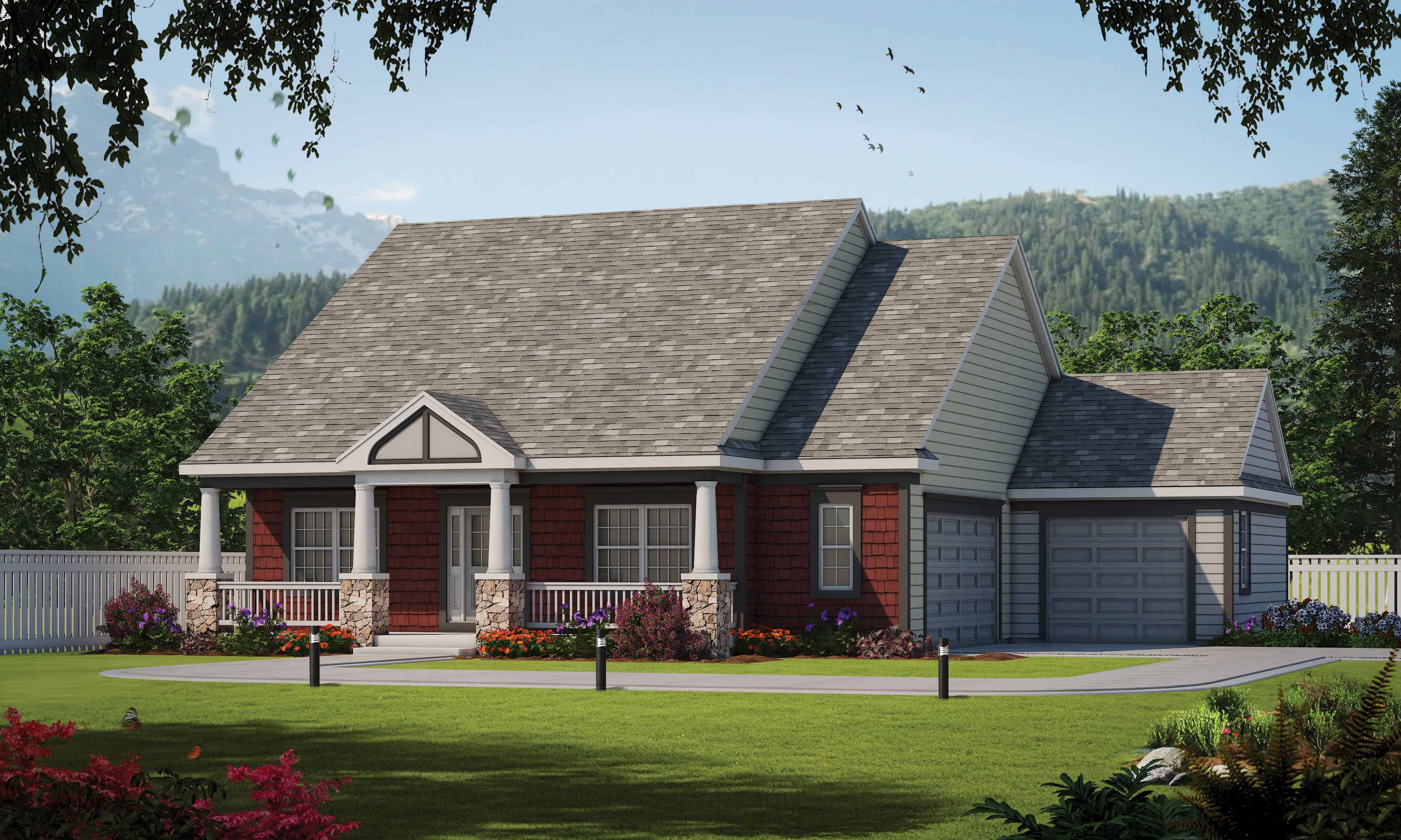 Ranch style home (ThePlanCollection: Plan #120-2620)