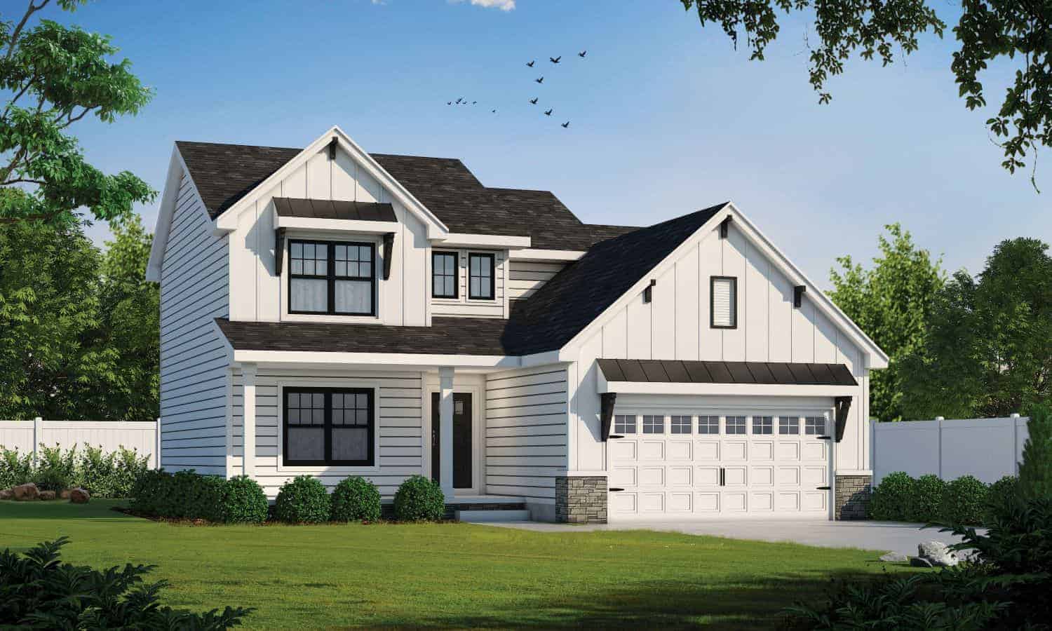 Front View of this 3-Bedroom,2077 Sq Ft Plan -120-2624