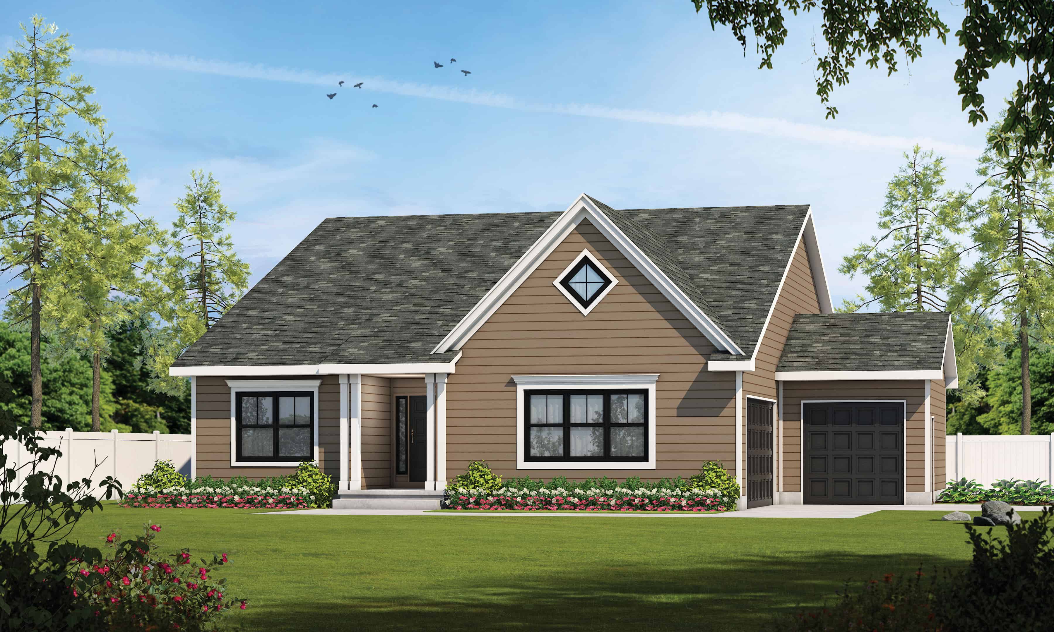 Ranch home (ThePlanCollection: House Plan #120-2627)