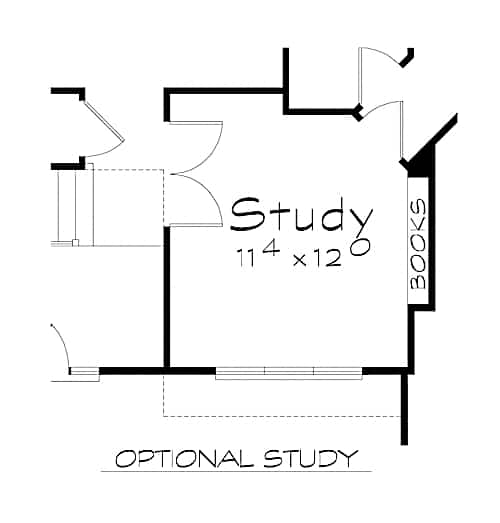 Floor Plan Main Level of Traditional Plan #120-2629