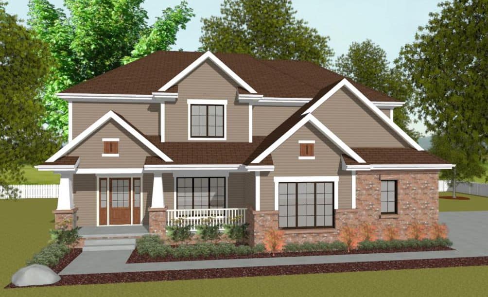 Traditional home (ThePlanCollection: Plan #120-2629)