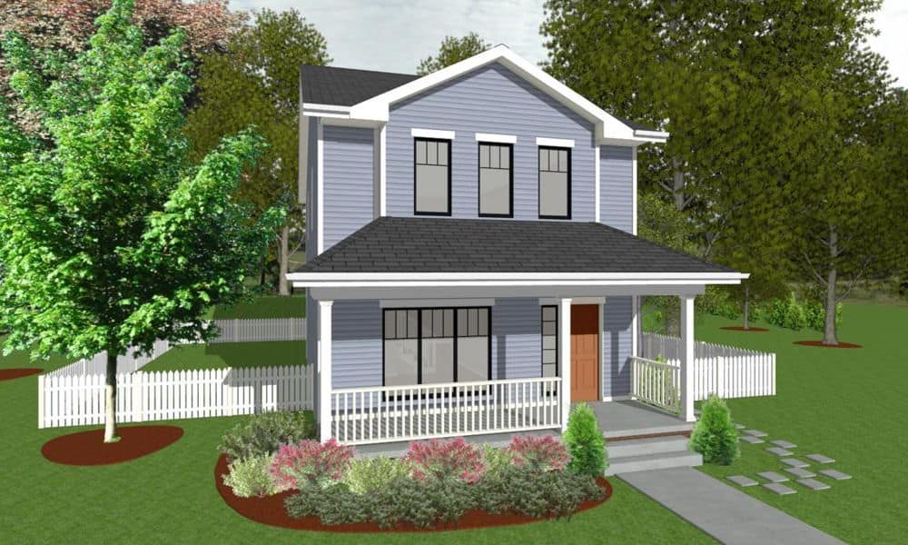 Farmhouse style home (ThePlanCollection: Plan #120-2630)