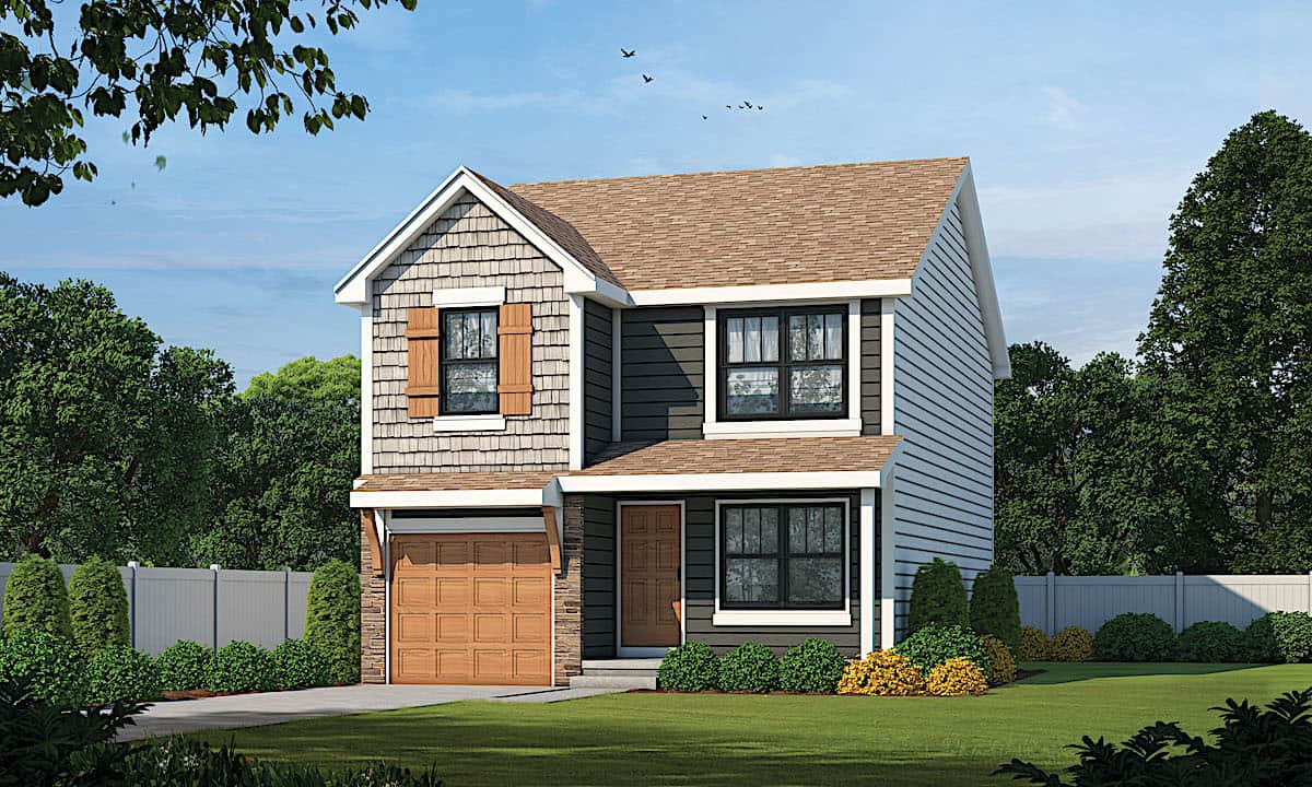 Traditional home (ThePlanCollection: Plan #120-2635)