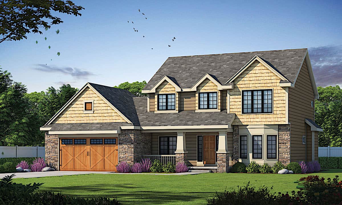 Traditional home (ThePlanCollection: Plan #120-2637)