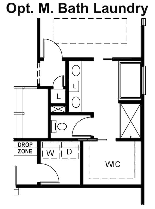 Floor Plan Main Level of Traditional Plan #120-2639