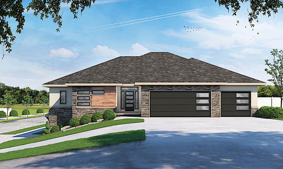 Front View of this 5-Bedroom, 3743 Sq Ft Plan - 120-2644