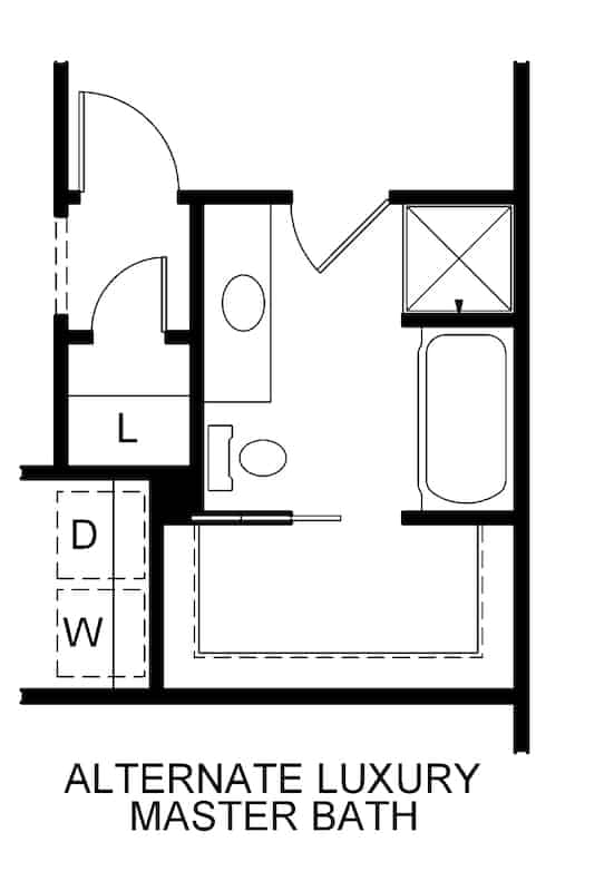 Floor Plan Main Level of Ranch Plan #120-2645