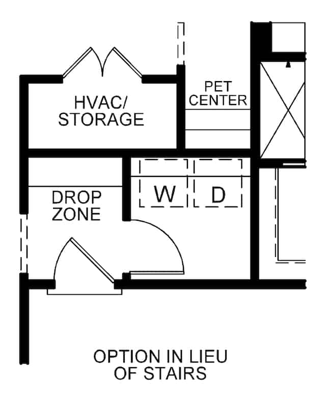 Floor Plan Main Level of Ranch Plan #120-2647