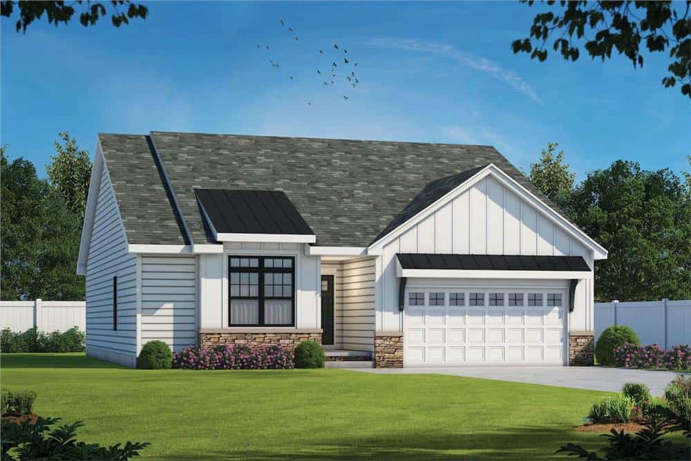 Front View of this 3-Bedroom, 1603 Sq Ft Plan - 120-2647