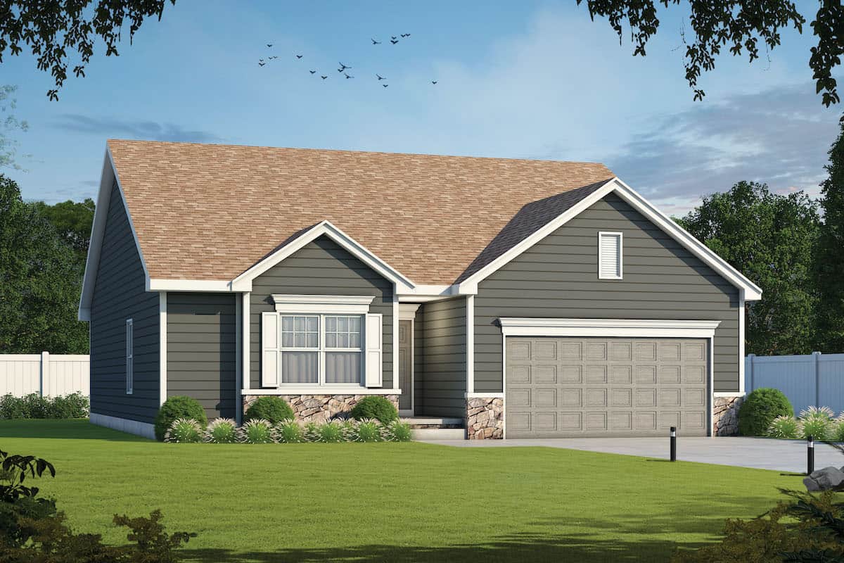 Ranch home (ThePlanCollection: Plan #120-2648)
