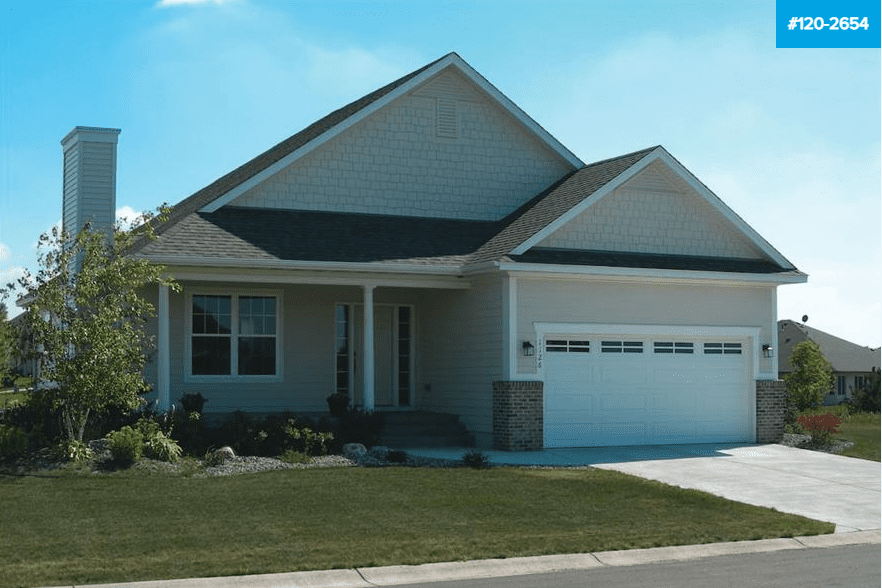 Home Exterior Photograph of this 3-Bedroom,1195 Sq Ft Plan -120-2654