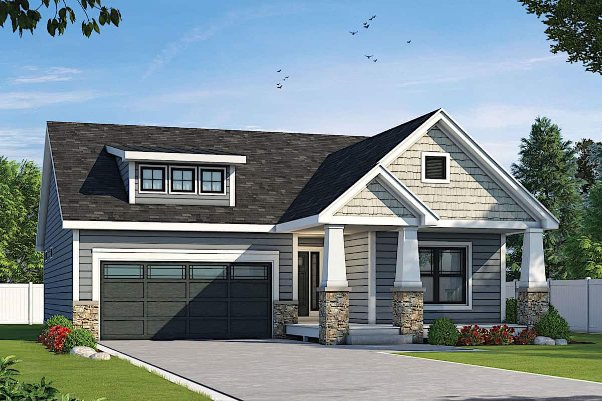 Ranch home (ThePlanCollection: Plan #120-2656)