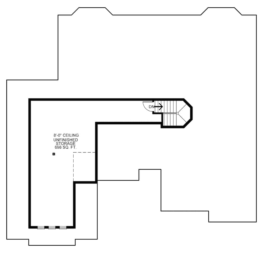 Floor Plan Bonus Room of Contemporary Plan #120-2659