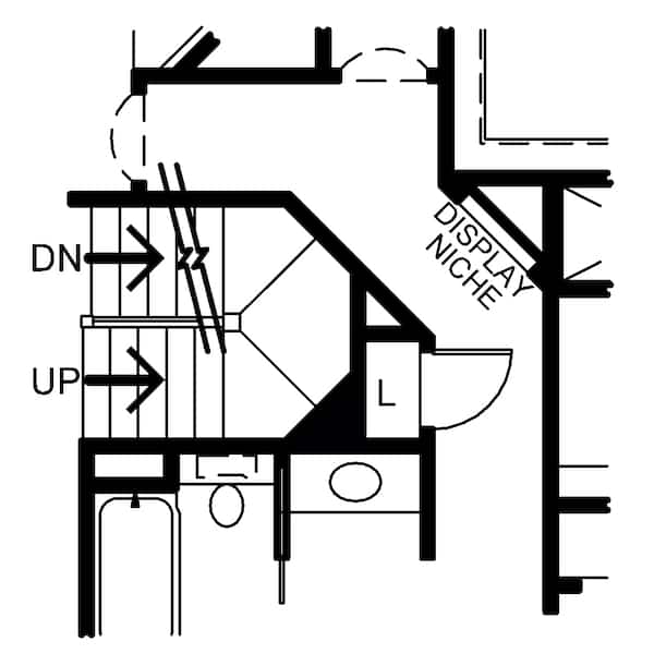 Floor Plan Main Level of Contemporary Plan #120-2659