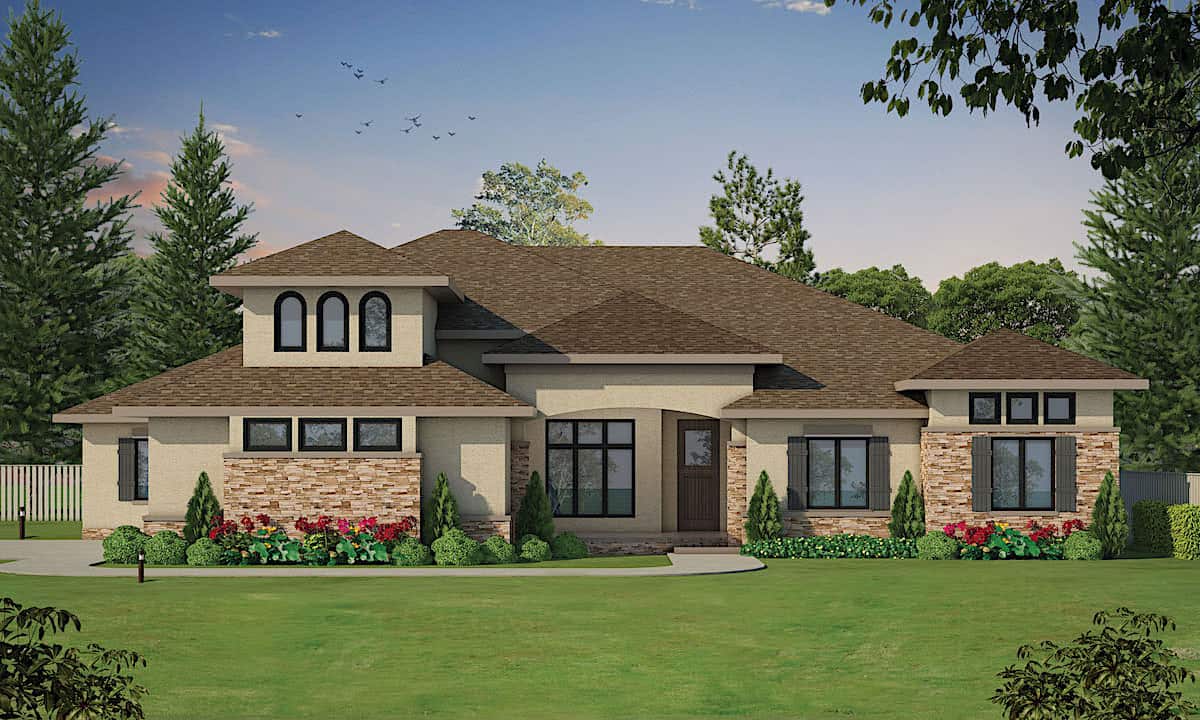 Contemporary Prairie home (ThePlanCollection: Plan #120-2659)