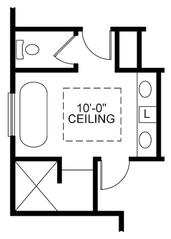 Floor Plan Main Level of Contemporary Plan #120-2664
