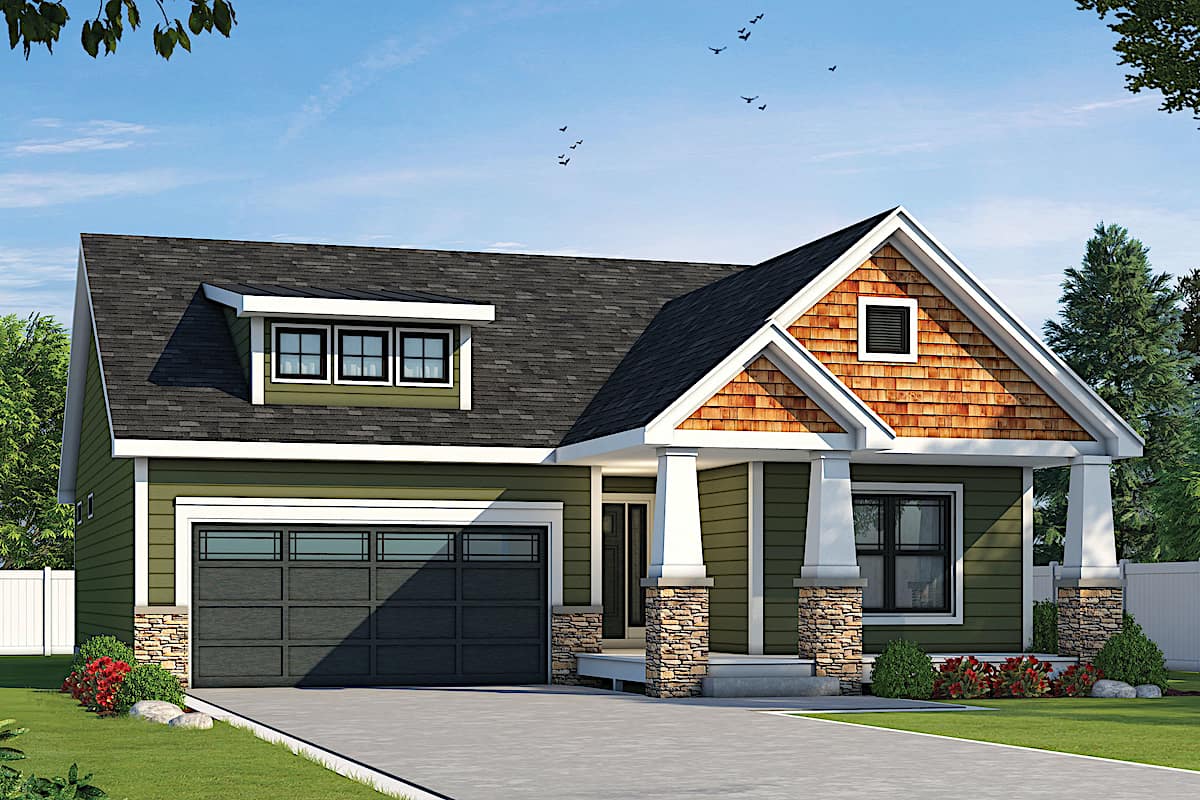 Ranch home (ThePlanCollection: Plan #120-2669)