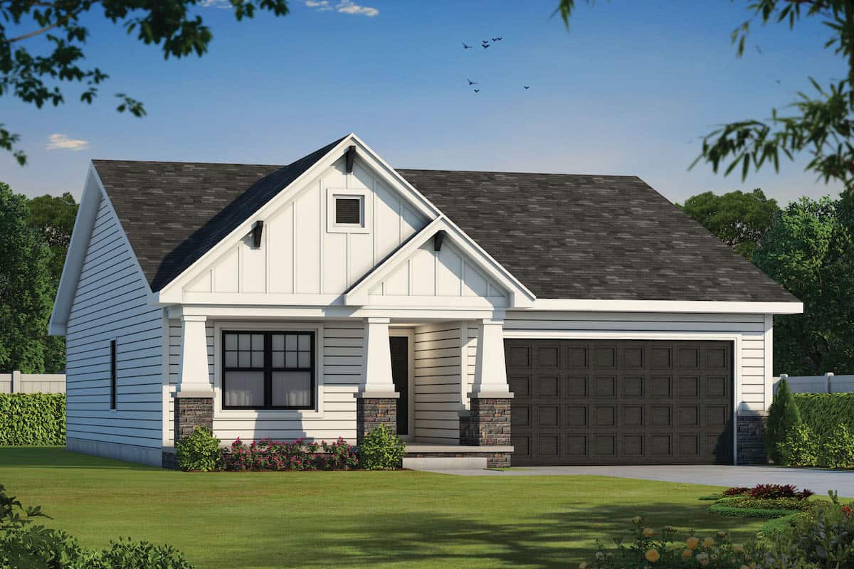 Country Ranch home (ThePlanCollection: Plan #120-2676)