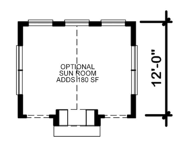 Floor Plan Main Level of Ranch Plan #120-2677