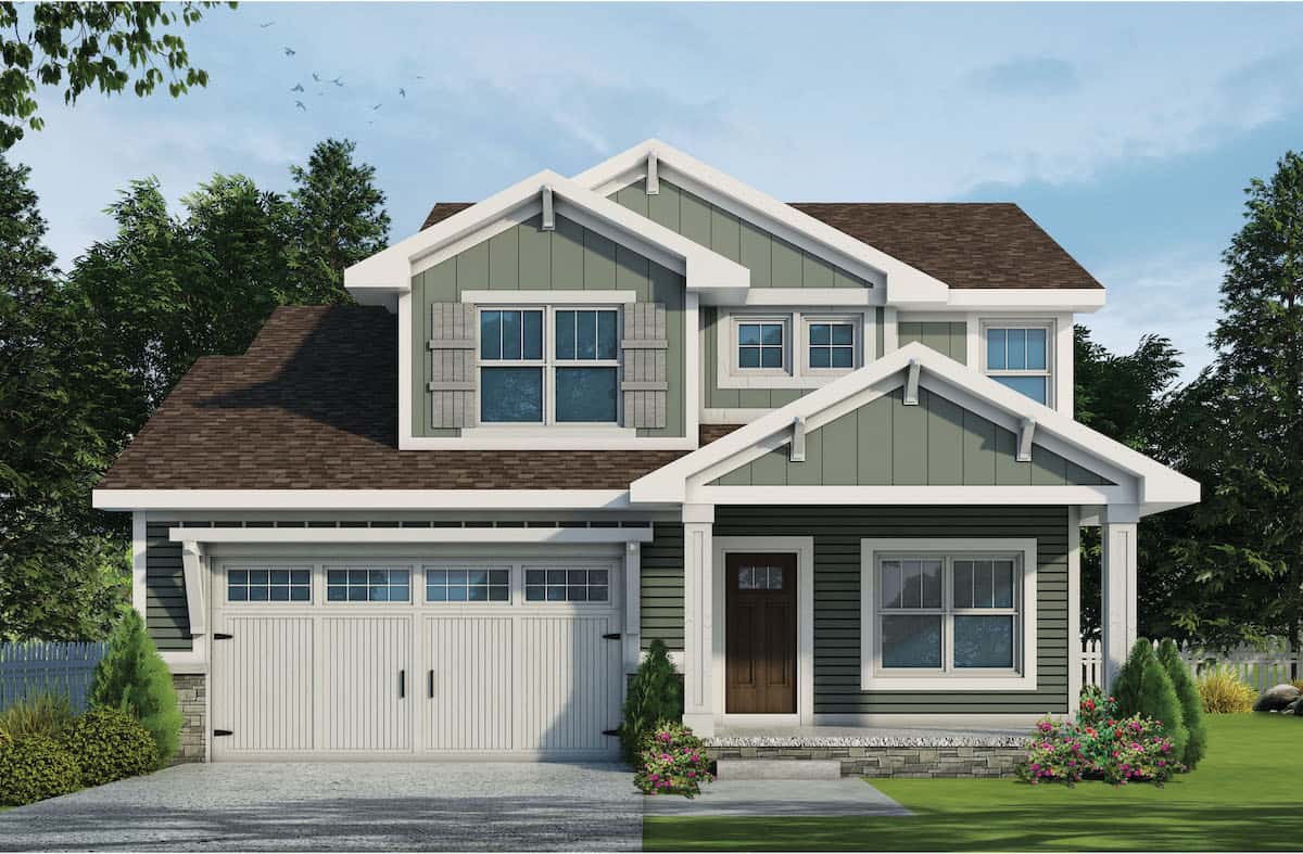 Arts and Crafts home (ThePlanCollection: Plan #120-2678)