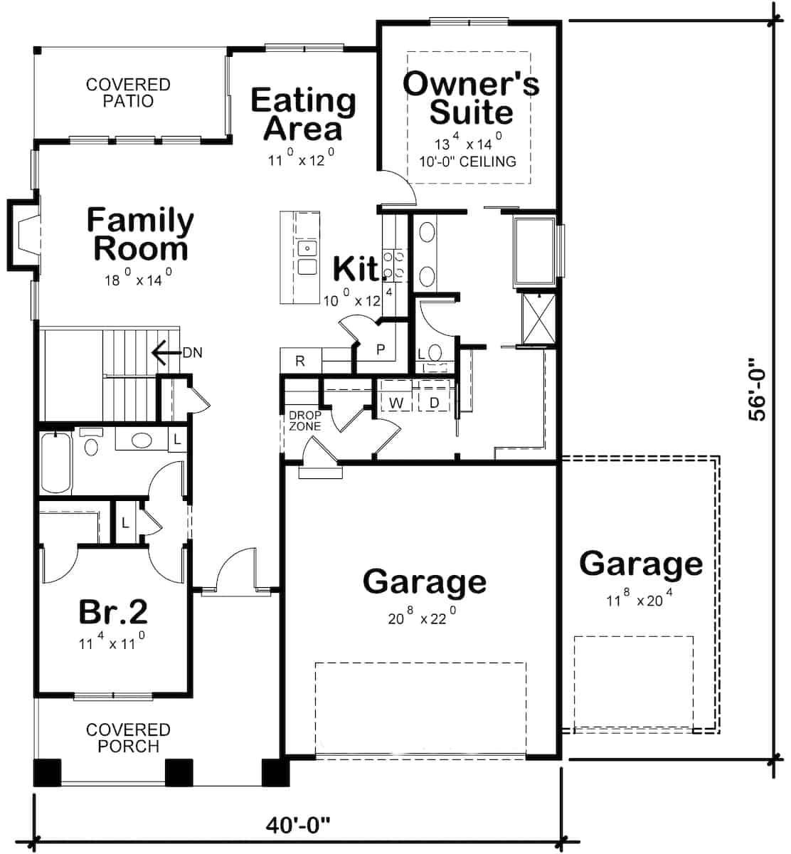 Main Level of Ranch Plan #120-2683