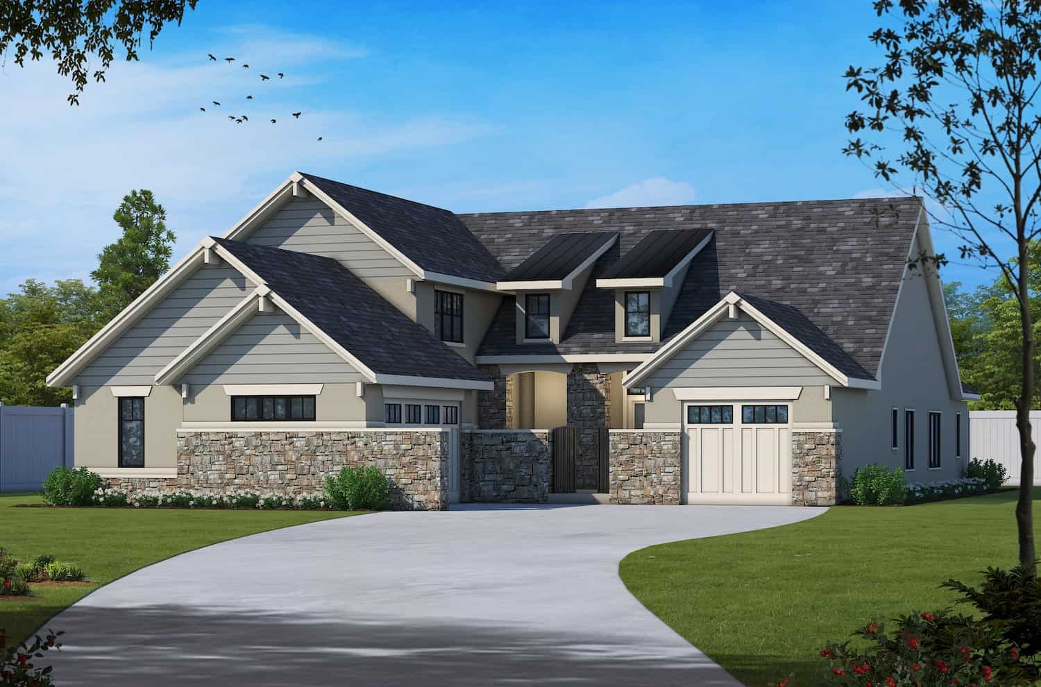 Front View of this 3-Bedroom, 2782 Sq Ft Plan - 120-2685