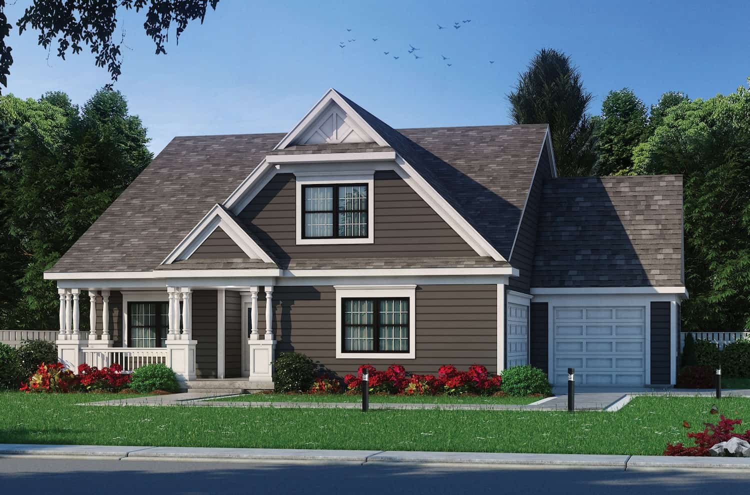 Colonial home design (ThePlanCollection: Plan #120-2697)
