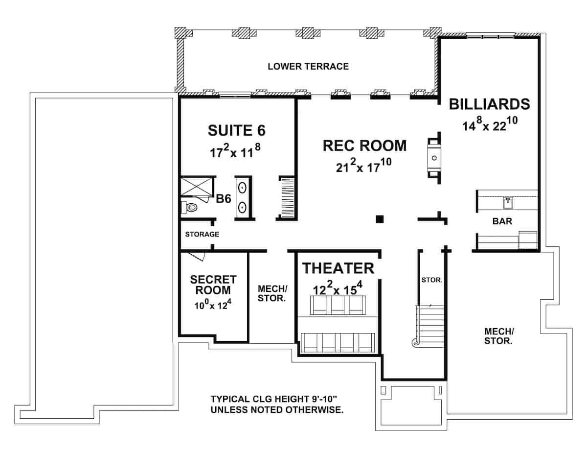 Basement of European Plan #120-2700