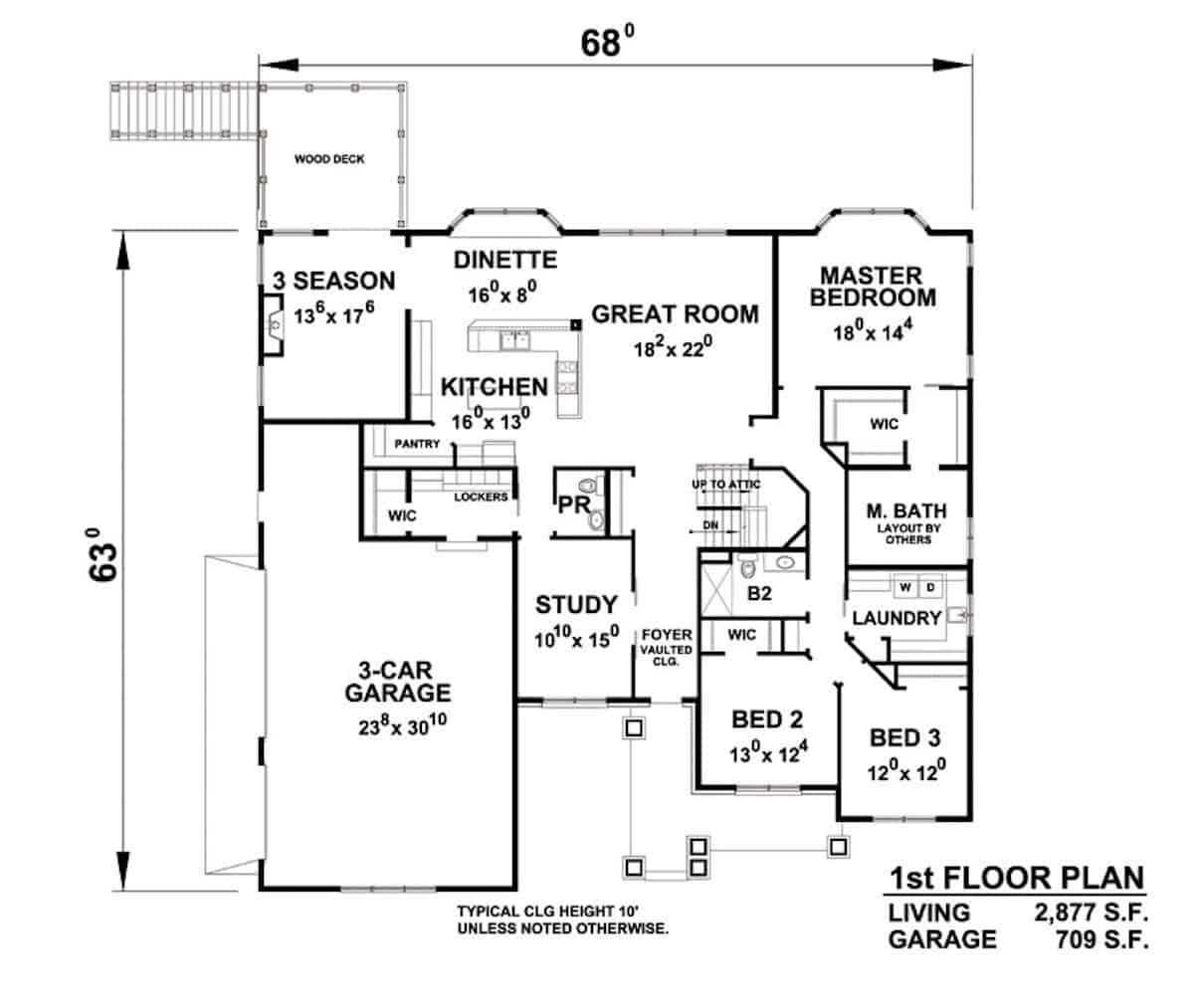 Main Level of Southern Plan #120-2701