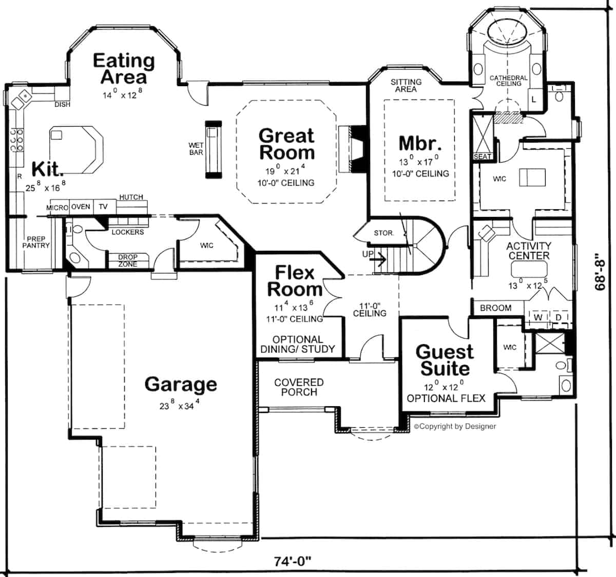 Main Level of French Plan #120-2707