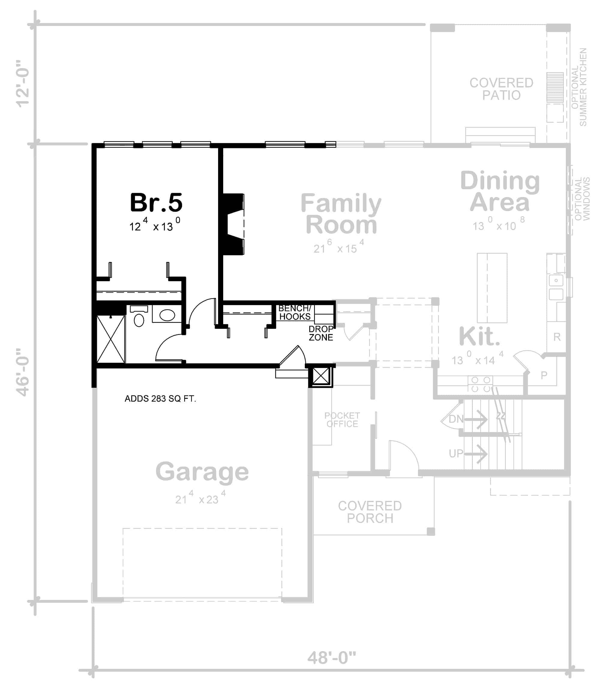 Main Level of Contemporary Plan #120-2711