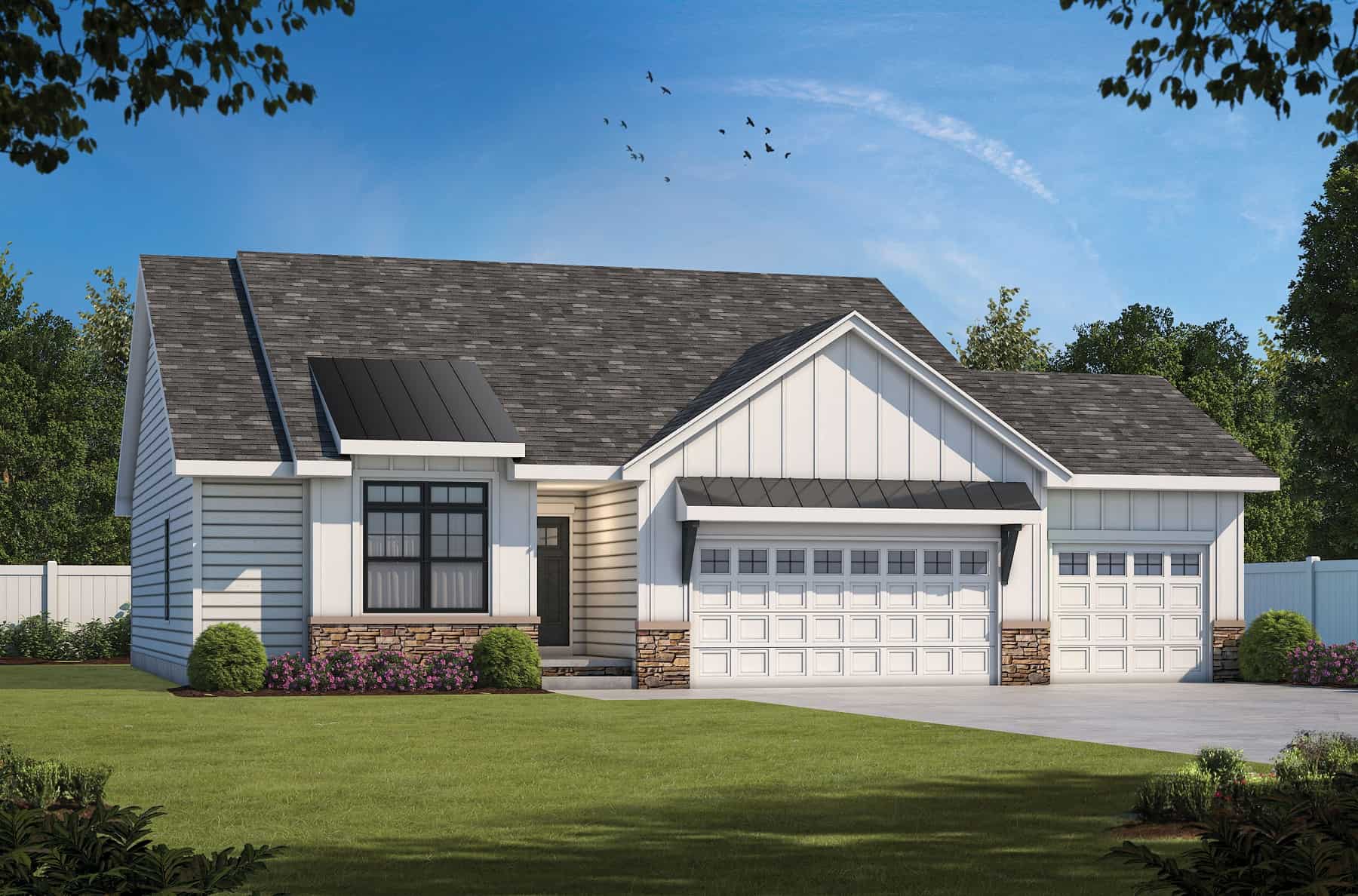 Front View of this 3-Bedroom,1603 Sq Ft Plan -120-2713