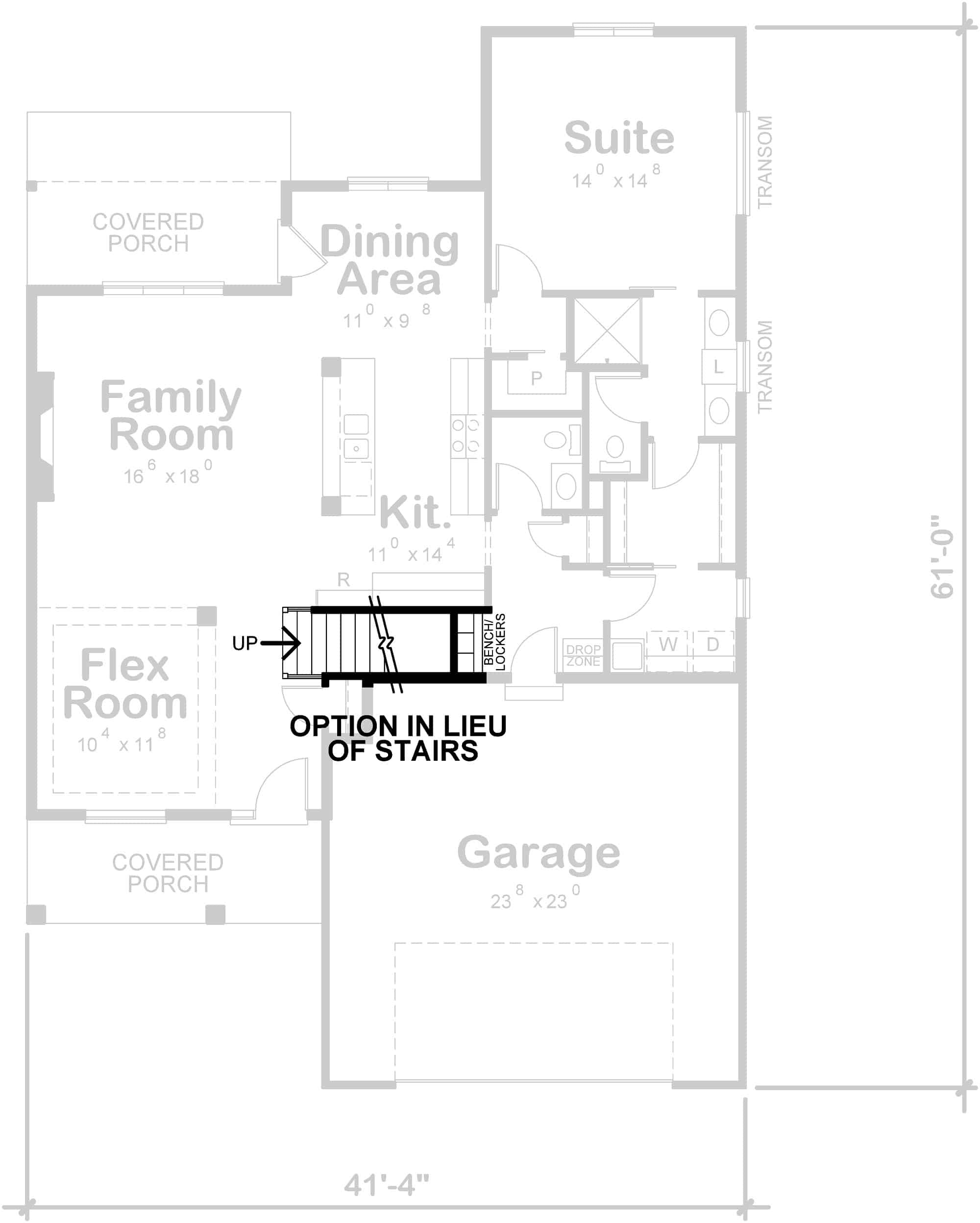Main Level of Modern Farmhouse Plan #120-2715