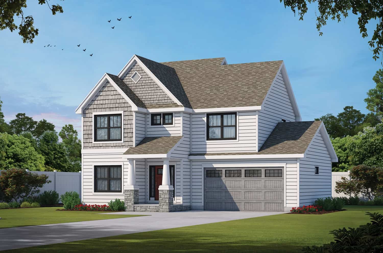 Front elevation of Traditional home (ThePlanCollection: House Plan #120-2718)