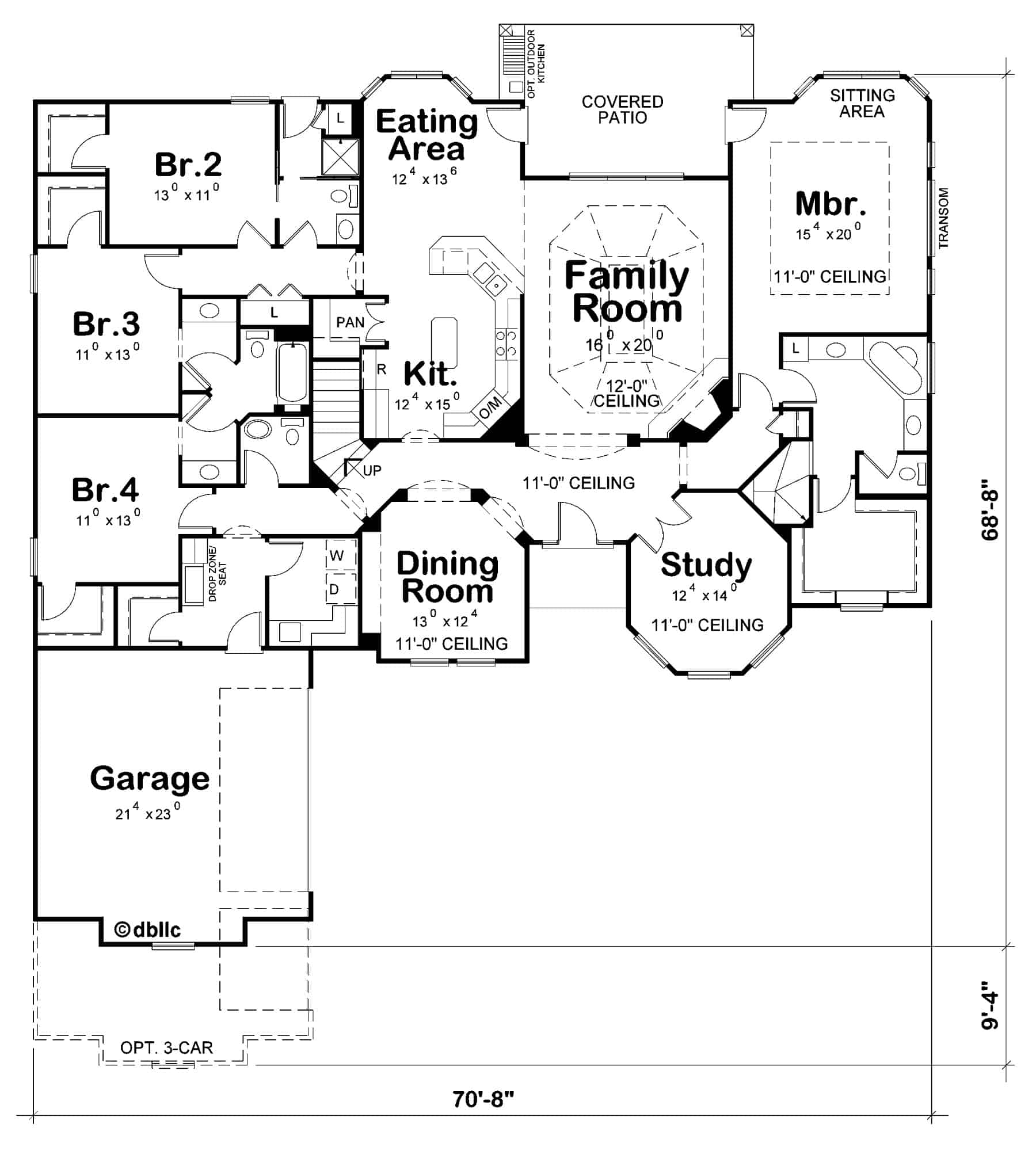 Main Level of Mediterranean Plan #120-2726