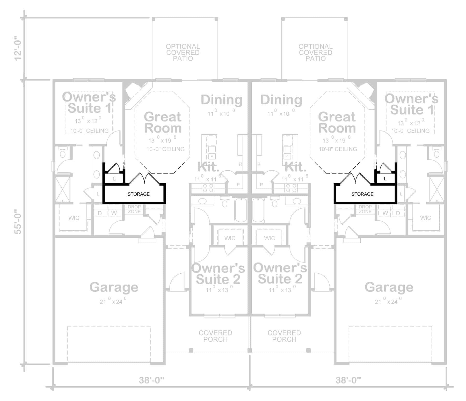 Main Level of Duplex/Multi-Unit Plan #120-2732