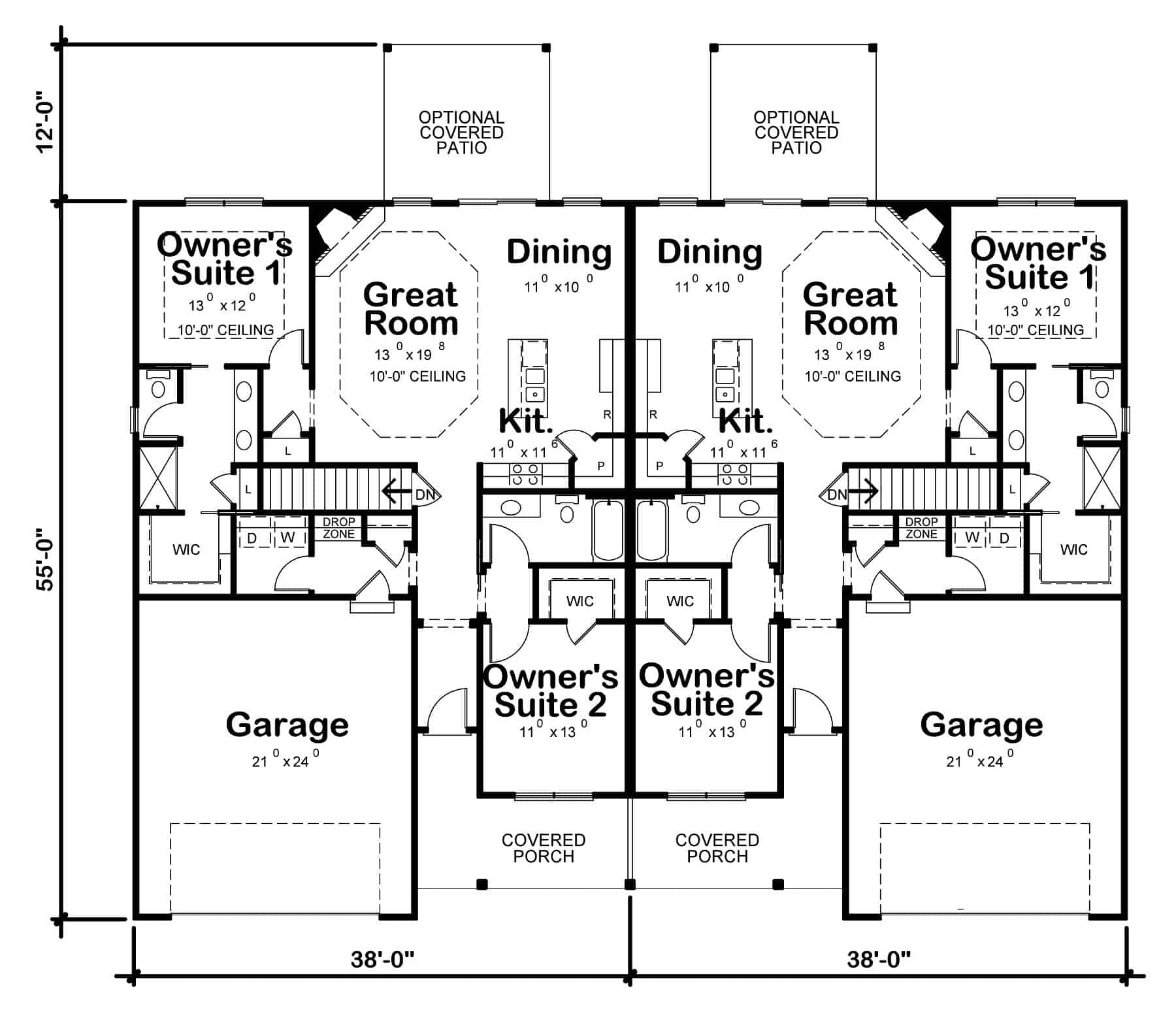 Main Level of Duplex/Multi-Unit Plan #120-2732