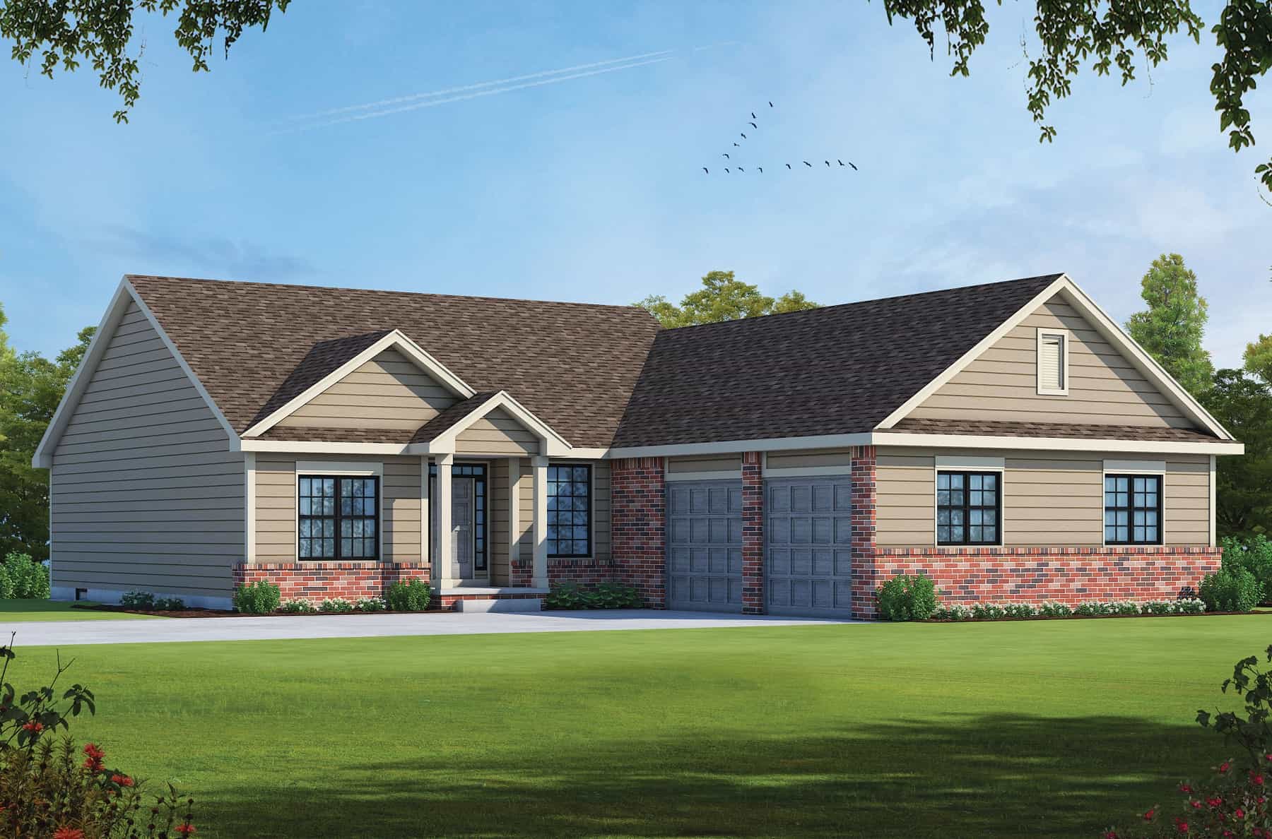 Front elevation of Traditional home (ThePlanCollection: House Plan #120-2733)