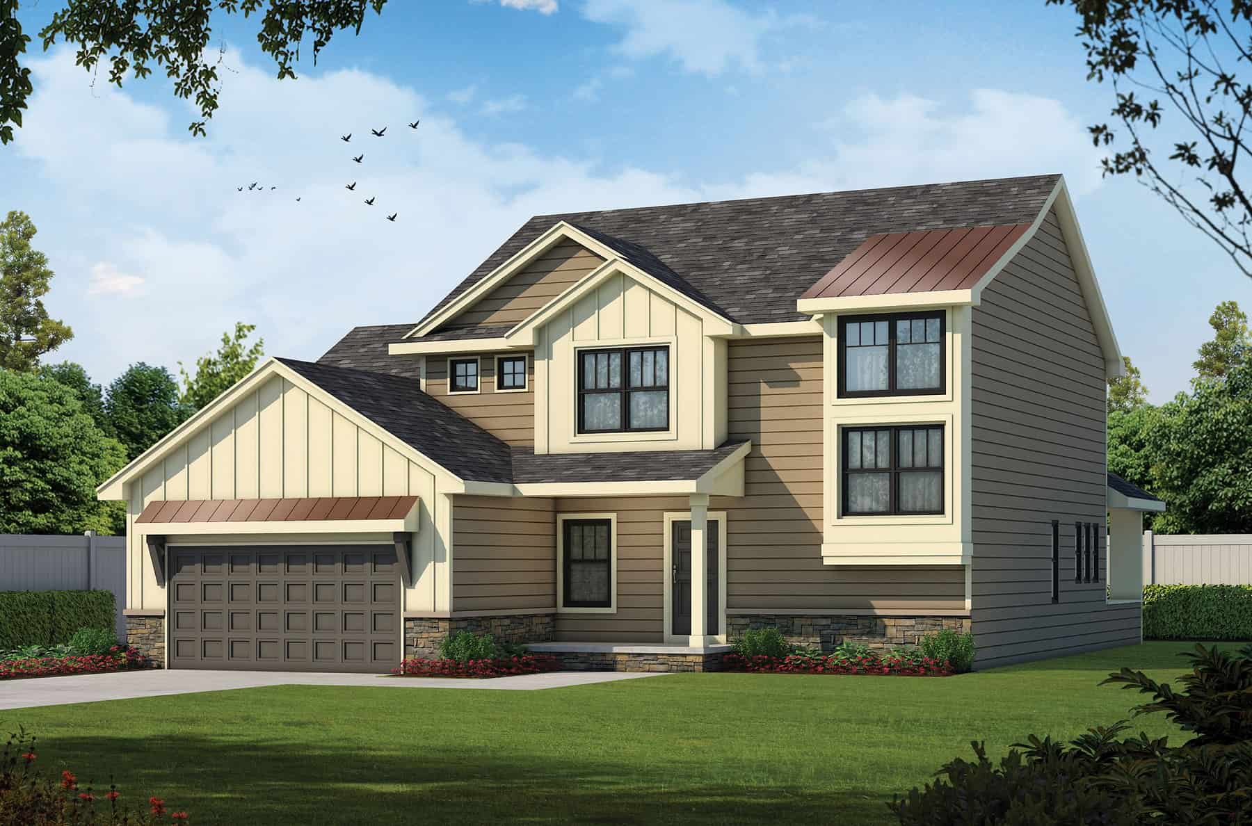 Front elevation of Traditional home (ThePlanCollection: House Plan #120-2735)