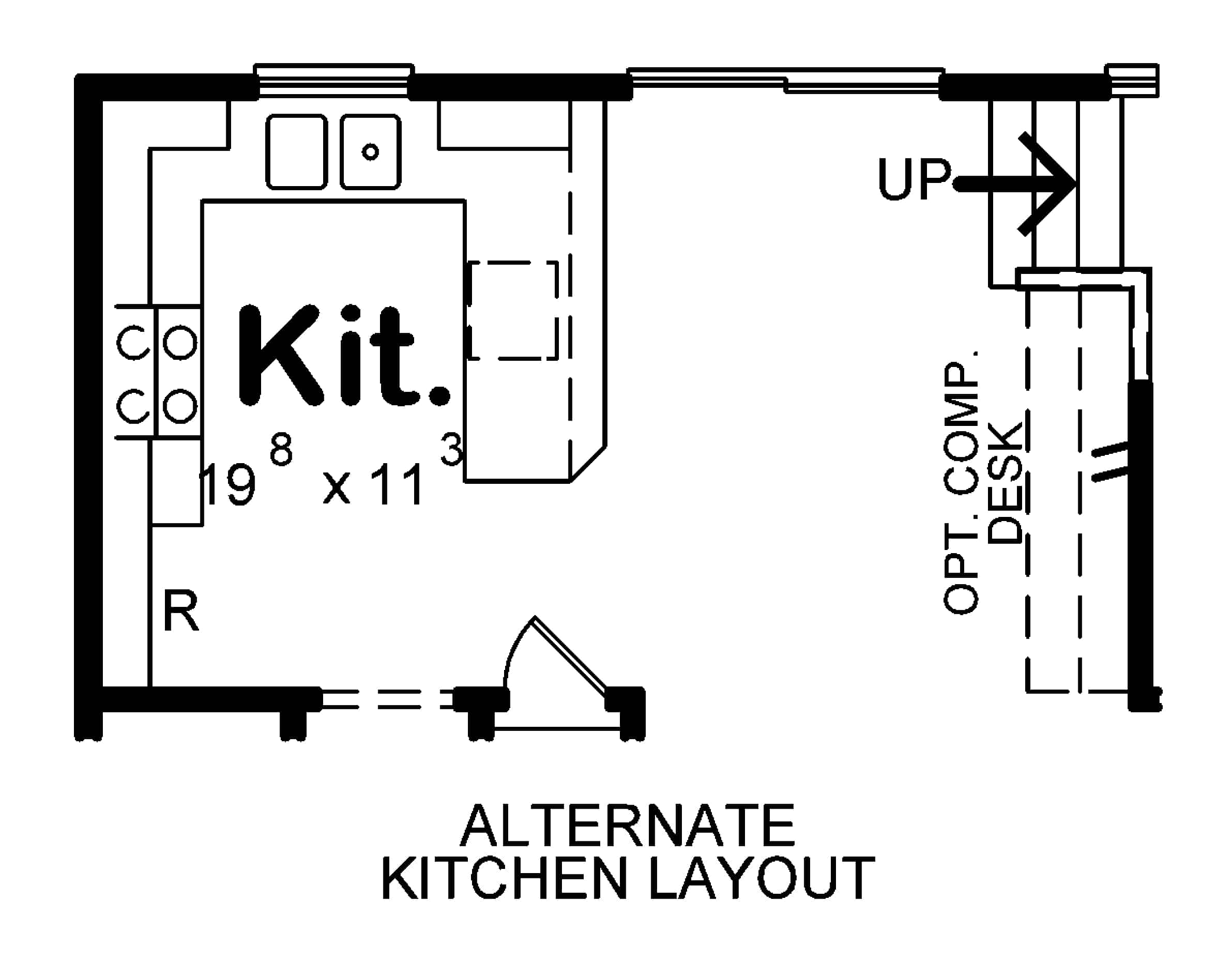 Main Level of Traditional Plan #120-2739