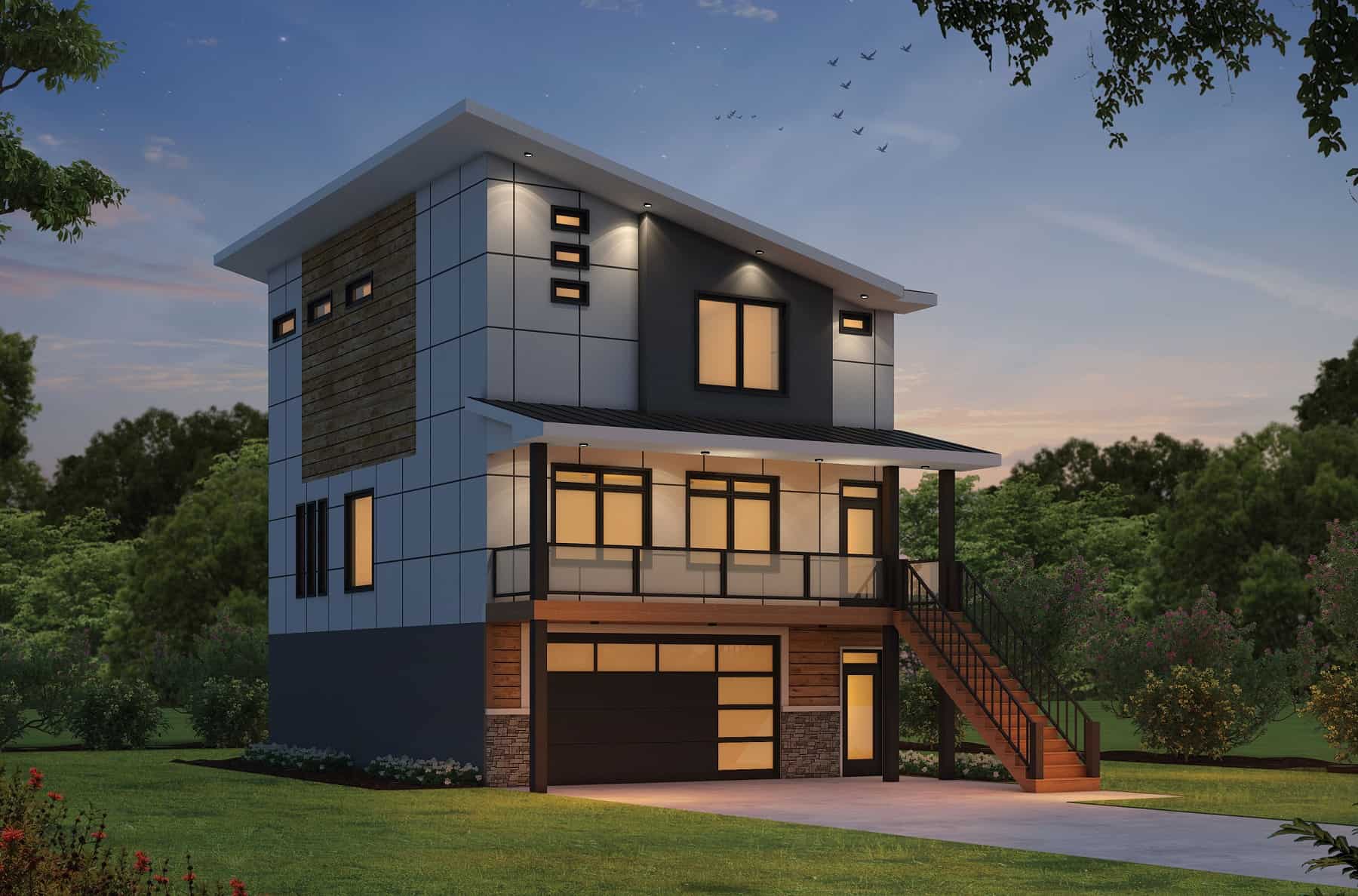 Front View of this 3-Bedroom,2031 Sq Ft Plan -120-2752