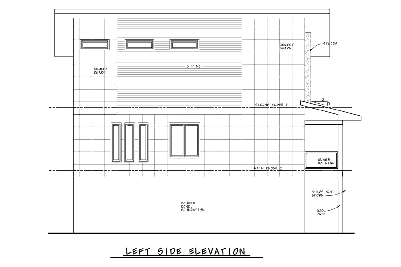 Home Plan Left Elevation of this 3-Bedroom,2031 Sq Ft Plan -120-2752