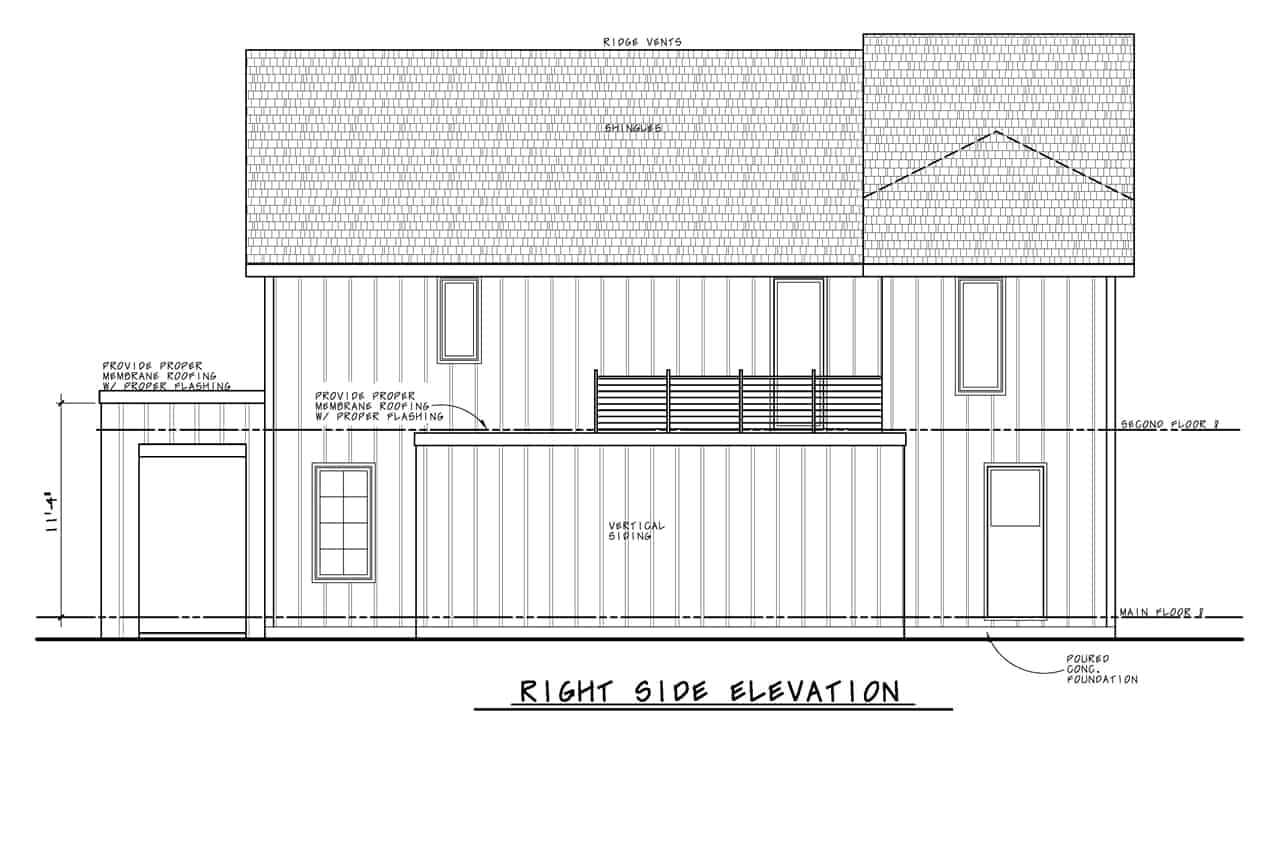 Home Plan Right Elevation of this 3-Bedroom,2240 Sq Ft Plan -120-2753