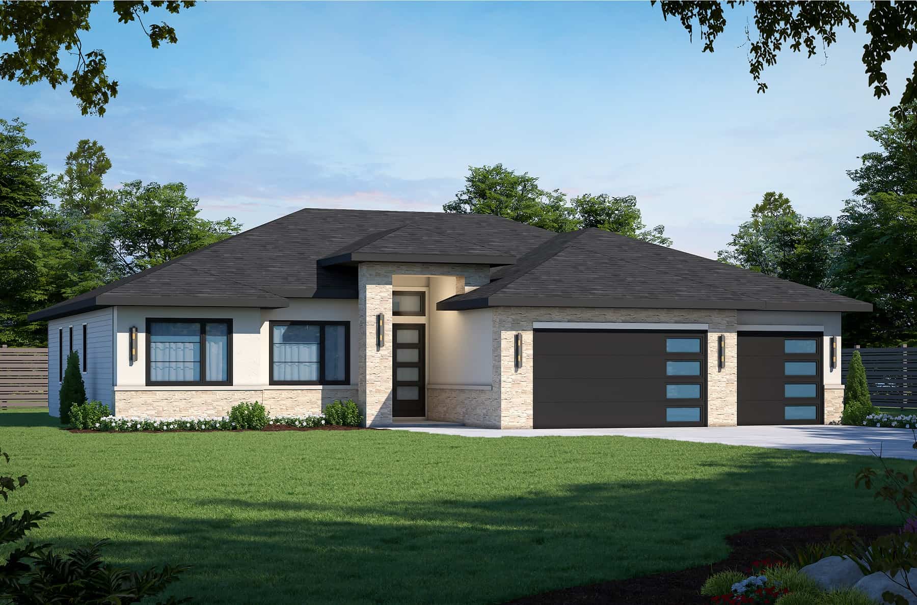 Front elevation of Modern home (ThePlanCollection: House Plan #120-2757)
