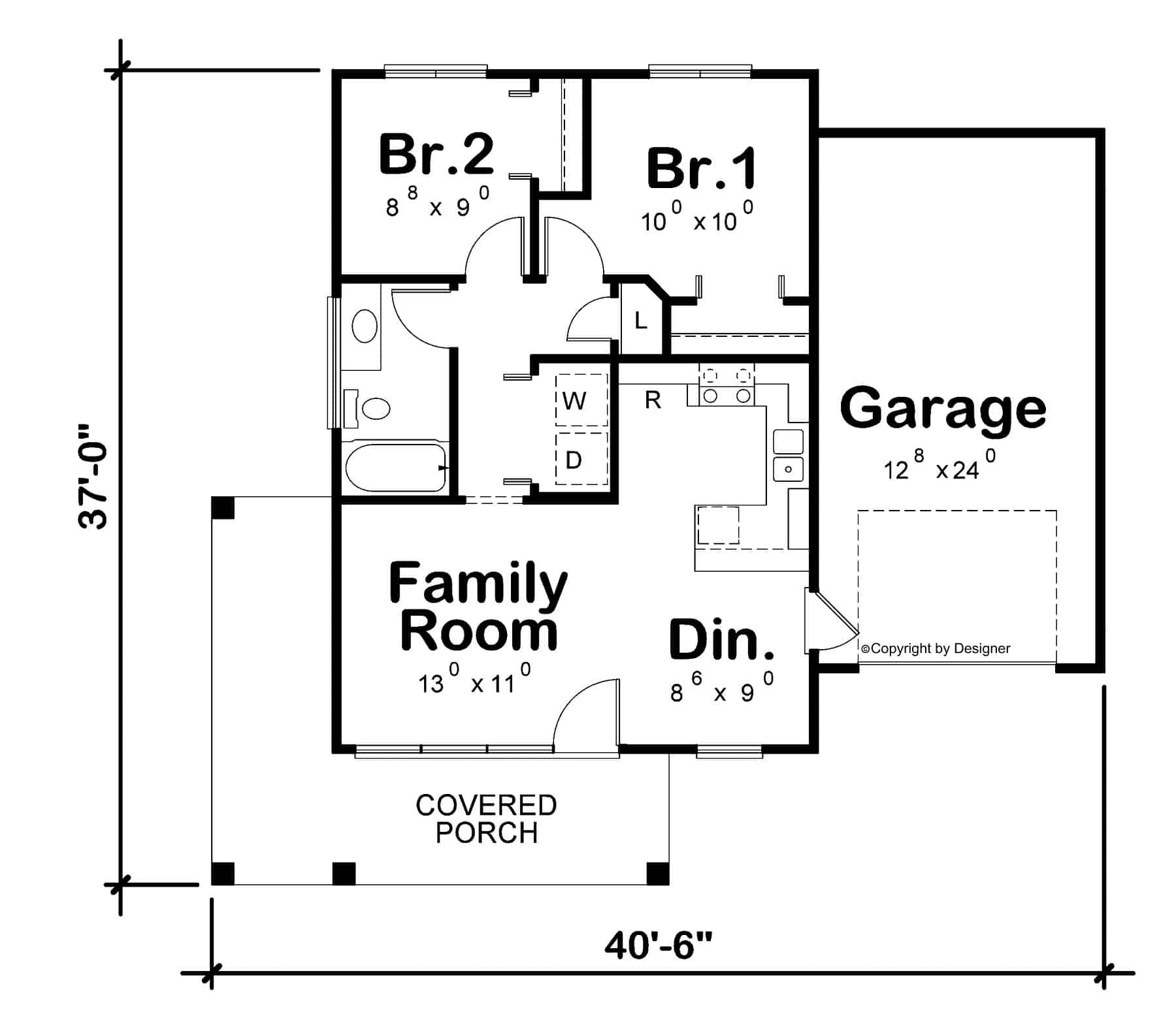 Main Level of Modern Plan #120-2759
