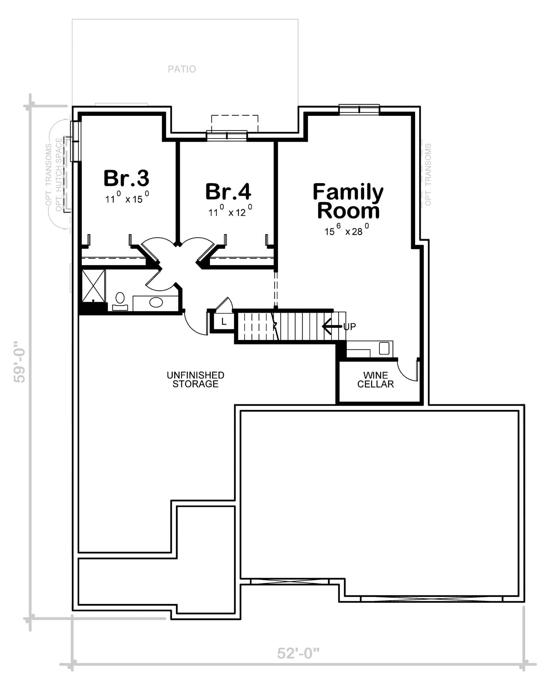 Basement of European Plan #120-2767