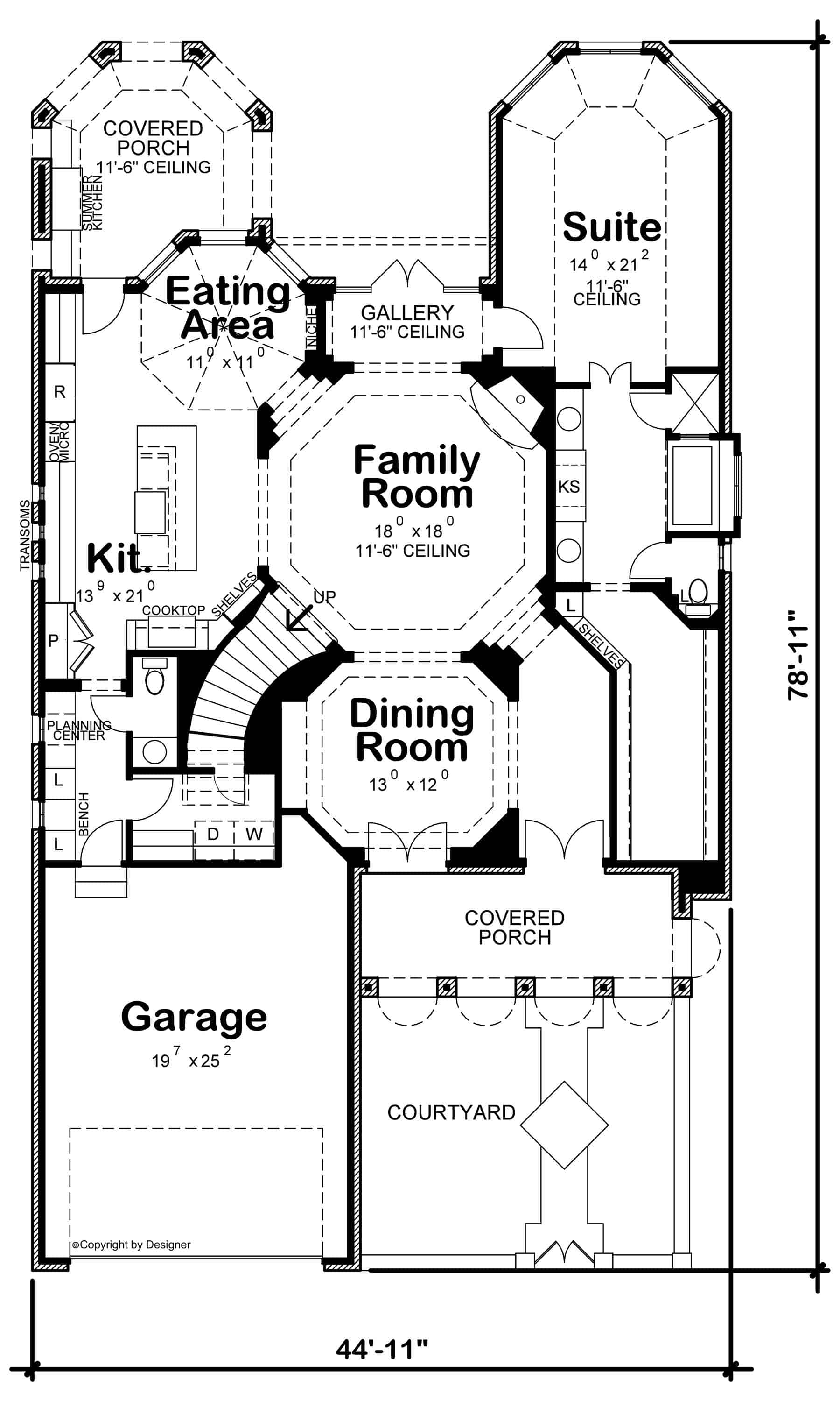 Main Level of French Plan #120-2771