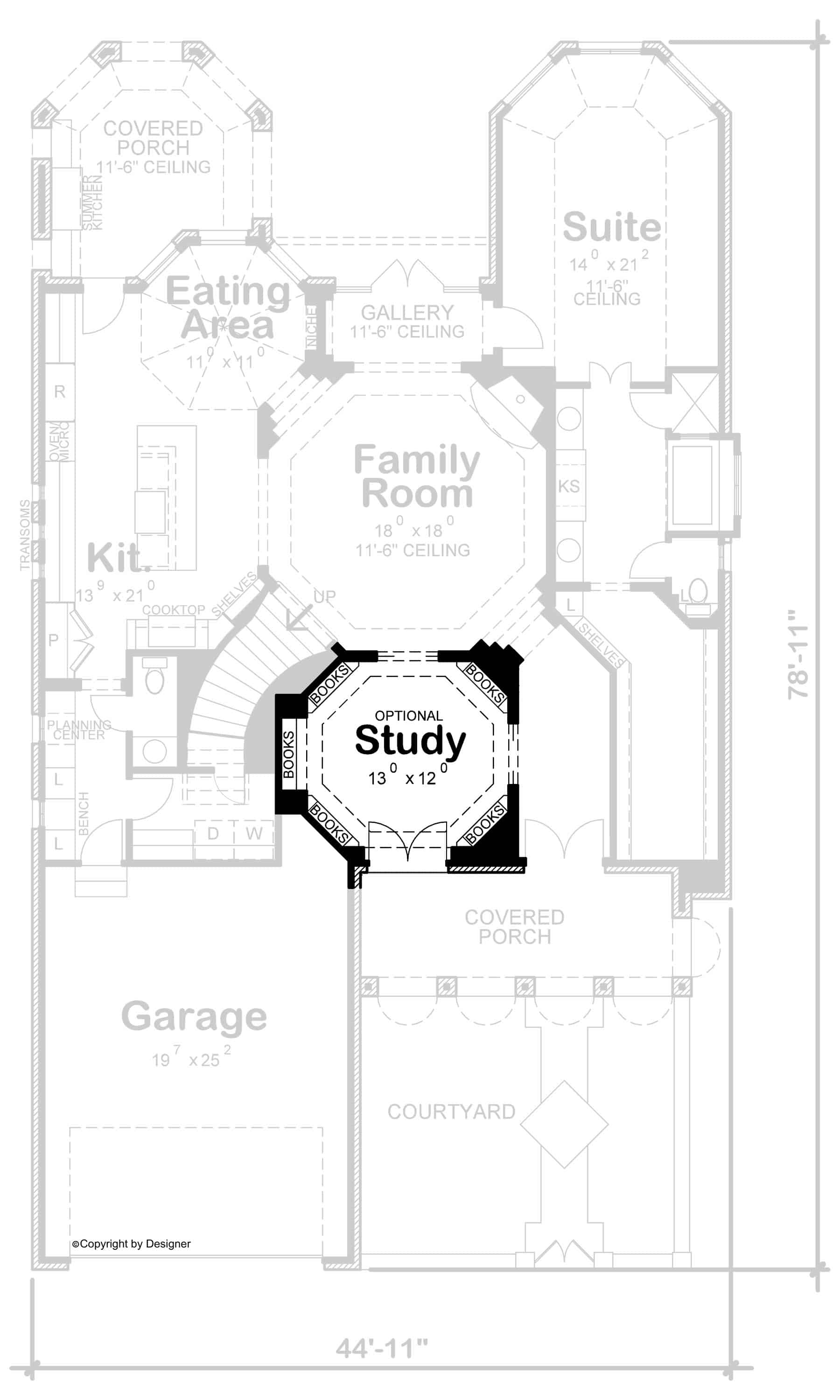 Main Level of French Plan #120-2771