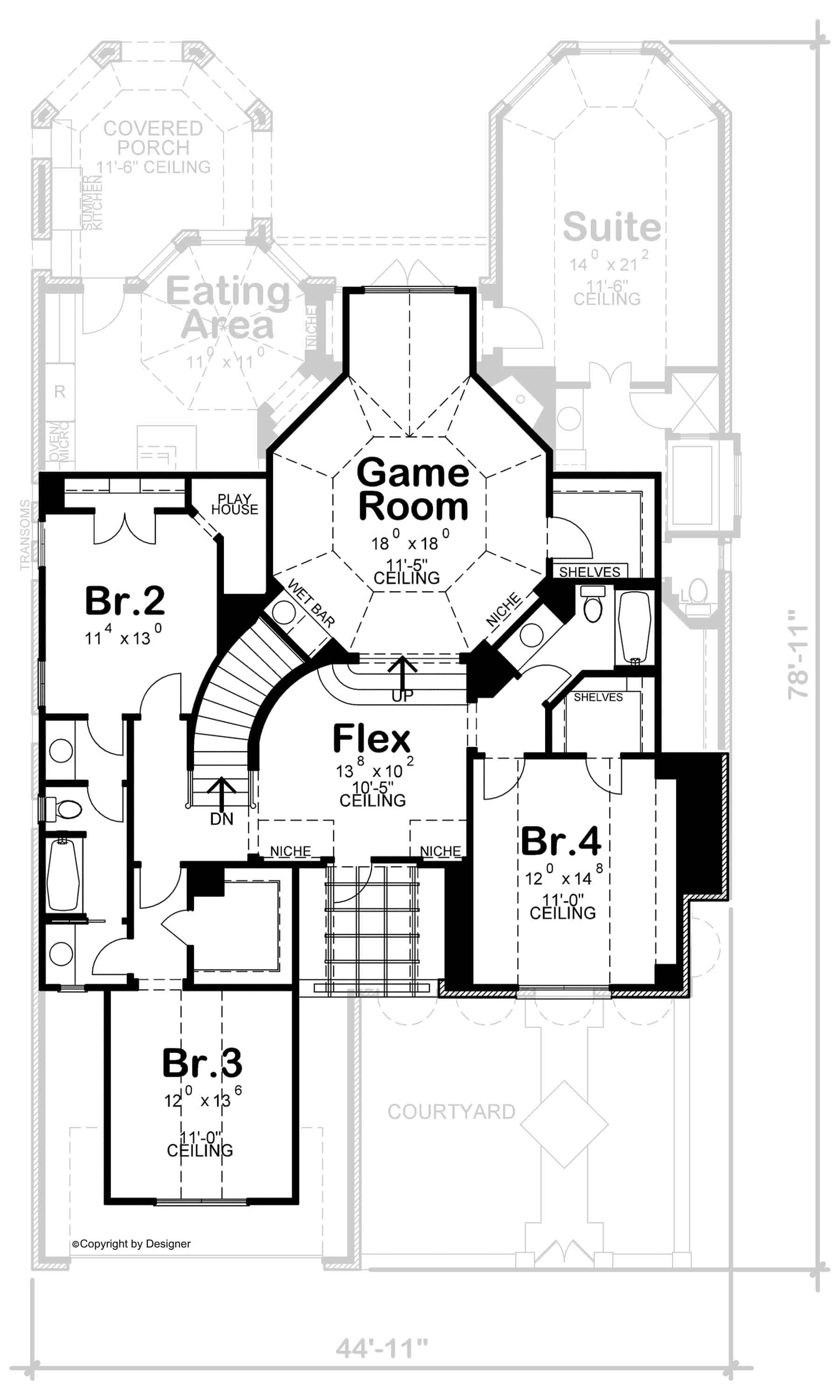Upper Level of French Plan #120-2771